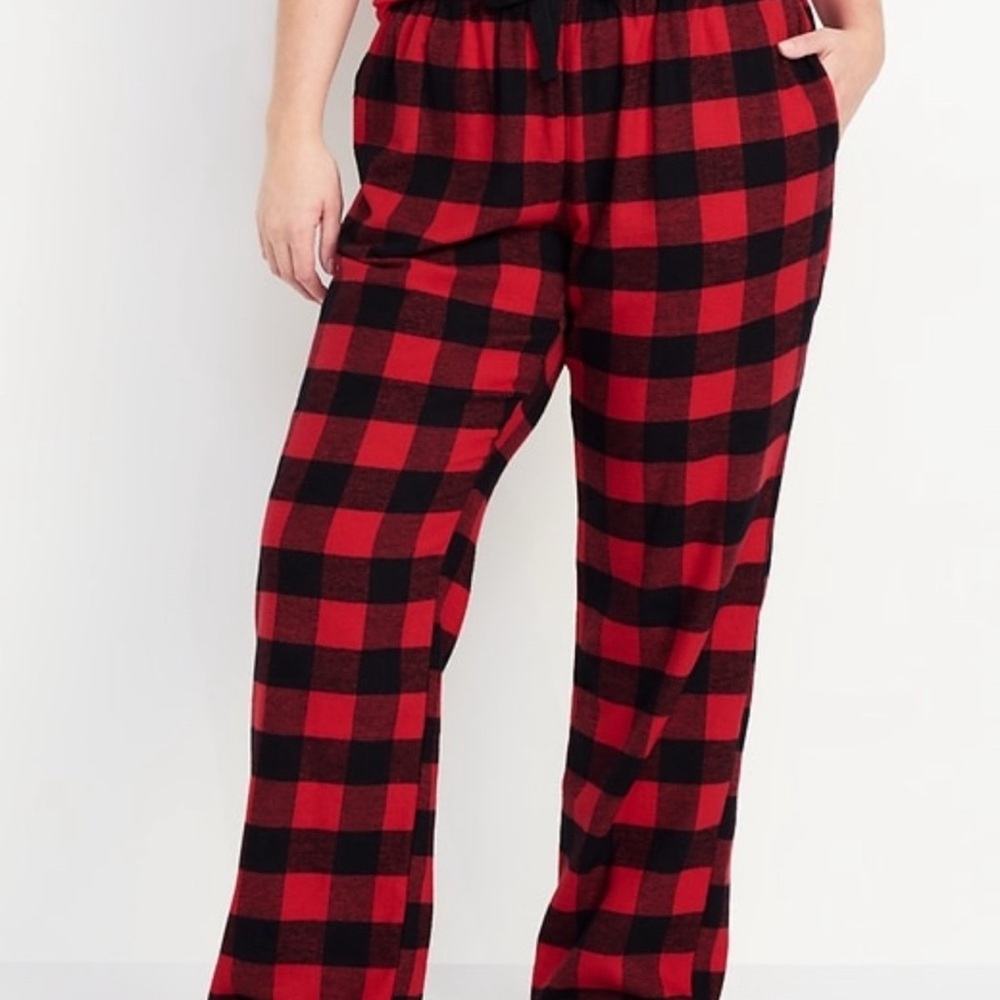 Women’s Buffalo Plaid Mid-Rise Flannel Pajama Pants size 2X, 3x, 4x